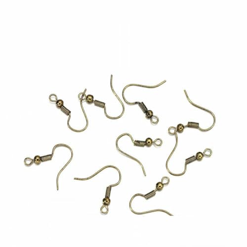 100 Stück/Los 20 * 17mm 10 Farben Eisenperlen Charms Ohrringdrähte mit Ohrhaken Ohrringe Verschluss Zubehör Zubehör für Schmuckherstellung DIY-Antik Gold- 100 Stück/Los 20 * 17mm 10 Farben Eisenperlen Charms Ohrringdrähte mit Ohrhaken Ohrringe Verschluss Zubehör Zubehör für Schmuckherstellung DIY-Antik Gold- von BSGUZ