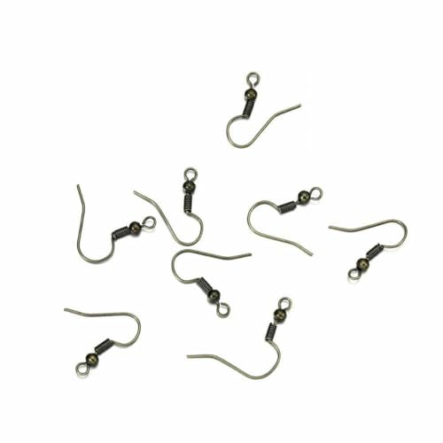 100 Stück/Los 20 * 17mm 10 Farben Eisenperlen Charms Ohrringdrähte mit Ohrhaken Ohrringe Verschluss Zubehör Zubehör für Schmuckherstellung DIY-Antike Bronze- 100 Stück/Los 20 * 17mm 10 Farben Eisenperlen Charms Ohrringdrähte mit Ohrhaken Ohrringe Verschluss Zubehör Zubehör für Schmuckherstellung DIY-Antike Bronze- von BSGUZ