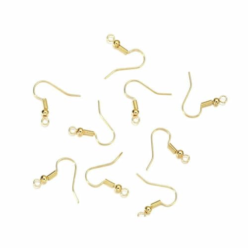 100 Stück/Los 20 x 17 mm, 10 Farben, Eisenperlen-Charms, Ohrringdrähte mit Ohrhaken, Ohrringverschluss, Zubehör für die Schmuckherstellung, DIY, Gold, Parallel 100 Stück/Los 20 x 17 mm, 10 Farben, Eisenperlen-Charms, Ohrringdrähte mit Ohrhaken, Ohrringverschluss, Zubehör für die Schmuckherstellung, DIY, Gold, Parallel von BSGUZ