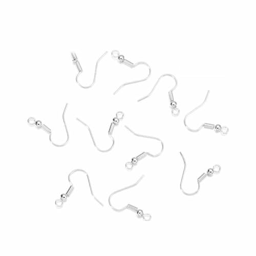 100 Stück/Los 20 x 17 mm, 10 Farben, Eisenperlen-Charms, Ohrringdrähte mit Ohrhaken, Ohrringverschluss, Zubehör für die Schmuckherstellung, DIY, Silber, parallel 100 Stück/Los 20 x 17 mm, 10 Farben, Eisenperlen-Charms, Ohrringdrähte mit Ohrhaken, Ohrringverschluss, Zubehör für die Schmuckherstellung, DIY, Silber, parallel von BSGUZ