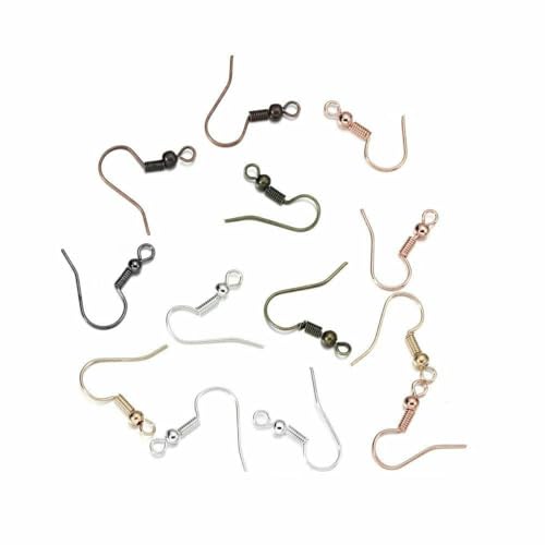 100 Stück/Los 20 x 17 mm, 10 Farben, Eisenperlen-Charms, Ohrringdrähte mit Ohrhaken, Ohrringverschluss, Zubehör für die Schmuckherstellung, DIY, mehrfarbig, parallel 100 Stück/Los 20 x 17 mm, 10 Farben, Eisenperlen-Charms, Ohrringdrähte mit Ohrhaken, Ohrringverschluss, Zubehör für die Schmuckherstellung, DIY, mehrfarbig, parallel von BSGUZ