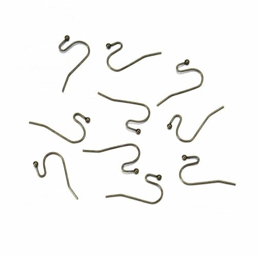 100 Stück/Los 20 x 17 mm, 10 Farben, Eisenperlen-Charms, Ohrringdrähte mit Ohrhaken, Ohrringverschluss, Zubehör für die Schmuckherstellung, DIY-Antike Bronze 1- 100 Stück/Los 20 x 17 mm, 10 Farben, Eisenperlen-Charms, Ohrringdrähte mit Ohrhaken, Ohrringverschluss, Zubehör für die Schmuckherstellung, DIY-Antike Bronze 1- von BSGUZ