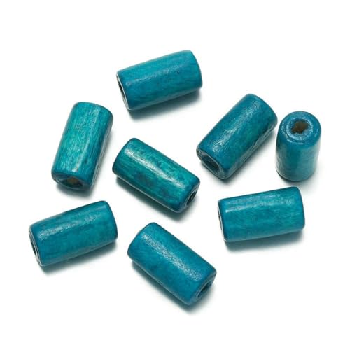 100 Stück/Los 6 x 12 mm Holzperlen in Rohrform, bunte Abstandsperlen für DIY-Armbänder, Halsketten, Ohrringe, Schmuckherstellung, Zubehör, Seeblau 100 Stück/Los 6 x 12 mm Holzperlen in Rohrform, bunte Abstandsperlen für DIY-Armbänder, Halsketten, Ohrringe, Schmuckherstellung, Zubehör, Seeblau von BSGUZ