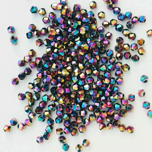 100 Stück 4,0 mm glänzende facettierte österreichische Kristallperlen, Doppelkegelperlen, lose Abstandsperlen für die Schmuckherstellung, DIY-Armband, Halskette, Anhänger, 12 100 Stück 4,0 mm glänzende facettierte österreichische Kristallperlen, Doppelkegelperlen, lose Abstandsperlen für die Schmuckherstellung, DIY-Armband, Halskette, Anhänger, 12 von BSGUZ