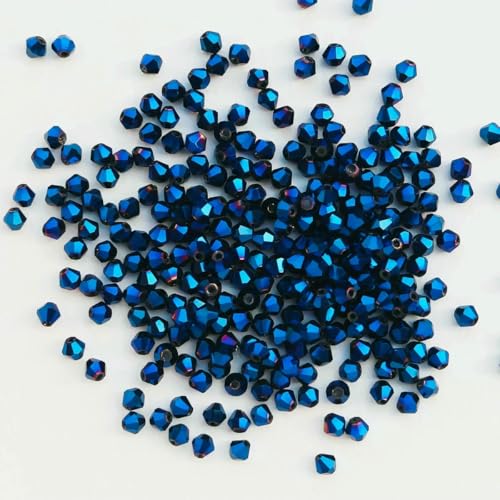 100 Stück 4,0 mm glänzende facettierte österreichische Kristallperlen, Doppelkegelperlen, lose Abstandsperlen für die Schmuckherstellung, DIY-Armband, Halskette, Anhänger, 15 100 Stück 4,0 mm glänzende facettierte österreichische Kristallperlen, Doppelkegelperlen, lose Abstandsperlen für die Schmuckherstellung, DIY-Armband, Halskette, Anhänger, 15 von BSGUZ