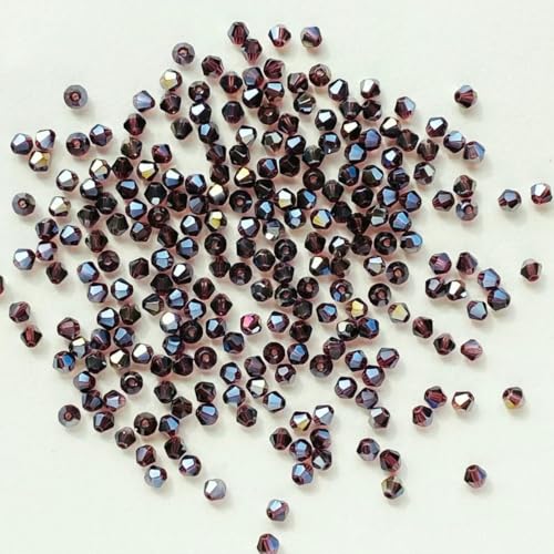 100 Stück 4,0 mm glänzende facettierte österreichische Kristallperlen, Doppelkegelperlen, lose Abstandsperlen für die Schmuckherstellung, DIY-Armband, Halskette, Anhänger-21 100 Stück 4,0 mm glänzende facettierte österreichische Kristallperlen, Doppelkegelperlen, lose Abstandsperlen für die Schmuckherstellung, DIY-Armband, Halskette, Anhänger-21 von BSGUZ