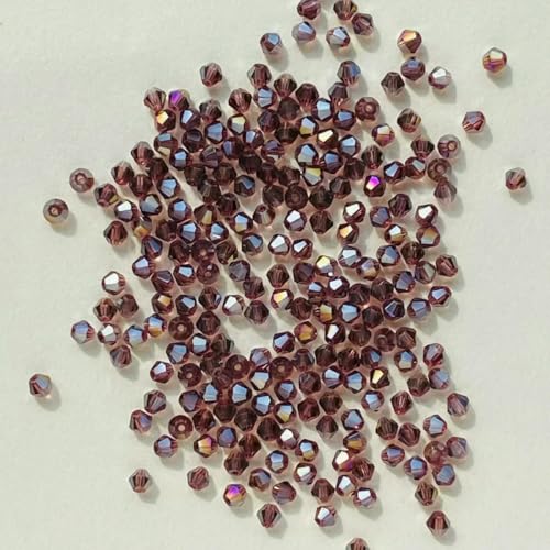 100 Stück 4,0 mm glänzende facettierte österreichische Kristallperlen, Doppelkegelperlen, lose Abstandsperlen für die Schmuckherstellung, DIY-Armband, Halskette, Anhänger-23 100 Stück 4,0 mm glänzende facettierte österreichische Kristallperlen, Doppelkegelperlen, lose Abstandsperlen für die Schmuckherstellung, DIY-Armband, Halskette, Anhänger-23 von BSGUZ