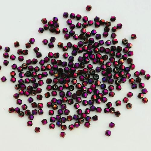 100 Stück 4,0 mm glänzende facettierte österreichische Kristallperlen, Doppelkegelperlen, lose Abstandsperlen für die Schmuckherstellung, DIY-Armband, Halskette, Anhänger-32 100 Stück 4,0 mm glänzende facettierte österreichische Kristallperlen, Doppelkegelperlen, lose Abstandsperlen für die Schmuckherstellung, DIY-Armband, Halskette, Anhänger-32 von BSGUZ