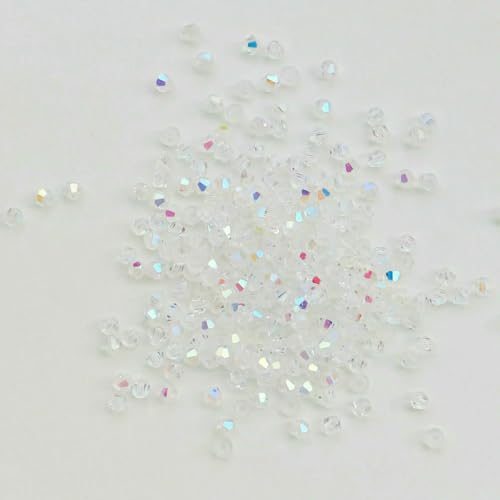 100 Stück 4,0 mm glänzende facettierte österreichische Kristallperlen, Doppelkegelperlen, lose Abstandsperlen für die Schmuckherstellung, DIY-Armband, Halskette, Anhänger-37 von BSGUZ