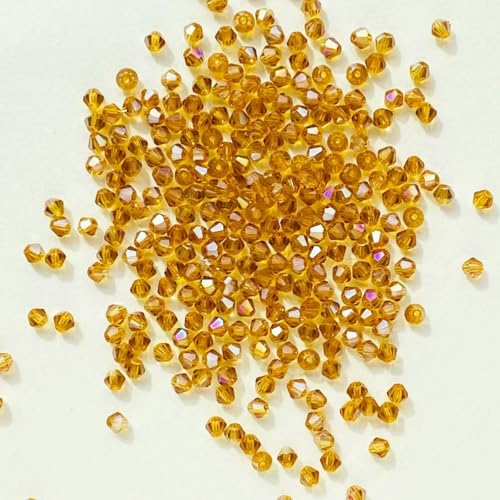 100 Stück 4,0 mm glänzende facettierte österreichische Kristallperlen, Doppelkegelperlen, lose Abstandsperlen für die Schmuckherstellung, DIY-Armband, Halskette, Anhänger-40 100 Stück 4,0 mm glänzende facettierte österreichische Kristallperlen, Doppelkegelperlen, lose Abstandsperlen für die Schmuckherstellung, DIY-Armband, Halskette, Anhänger-40 von BSGUZ