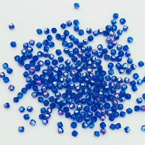 100 Stück 4,0 mm glänzende facettierte österreichische Kristallperlen, Doppelkegelperlen, lose Abstandsperlen für die Schmuckherstellung, DIY-Armband, Halskette, Anhänger-43 von BSGUZ