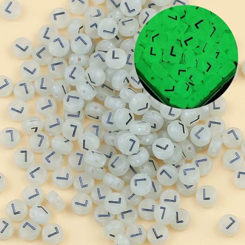 100 Stück 7 mm leuchtende 26-Buchstaben-Perlen, ovale Form, Acryl-Abstandshalterperlen für die Schmuckherstellung, DIY-Charms, Armbänder, Halsketten, Zubehör-L-6 mm, 100 Stück 100 Stück 7 mm leuchtende 26-Buchstaben-Perlen, ovale Form, Acryl-Abstandshalterperlen für die Schmuckherstellung, DIY-Charms, Armbänder, Halsketten, Zubehör-L-6 mm, 100 Stück von BSGUZ