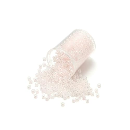 1000/1800 Stück 2 mm bonbonfarbene tschechische Glasperlen, süße kleine Perlen, Armband, Handarbeit für DIY-Schmuckherstellung, Zubehör – Hellrosa – 2 mm x 1800 Stück von BSGUZ