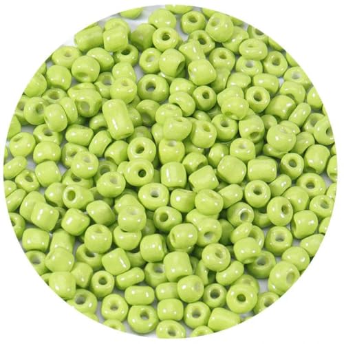 1000 Stück/Los 2–4,0 mm Glasperlen, runde Abstandshalter, lose Perlen für Heimwerker, Bastelmaterial, Ornamentherstellung, Kleidung, Charm-Zubehör, Hellgrün, Durchmesser 2 mm, 1000 Stück von BSGUZ