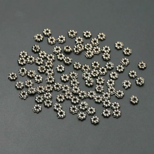 1000 Stück/Los 4,0 mm CCB Rocailles-Perlen, winzige lose Abstandsperlen für die Schmuckherstellung, DIY-Armband, Halskette, handgefertigte Befunde, Zubehör, Gun Black von BSGUZ