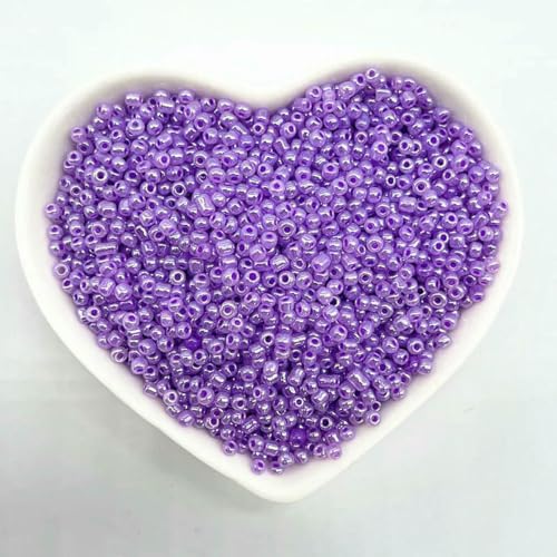 1000 Stück (15 g) 2 mm Effekt des Creme-Charms, tschechische Glasperlen, DIY-Armband, Halskette, Perlen für die Schmuckherstellung, Zubehör-06 von BSGUZ