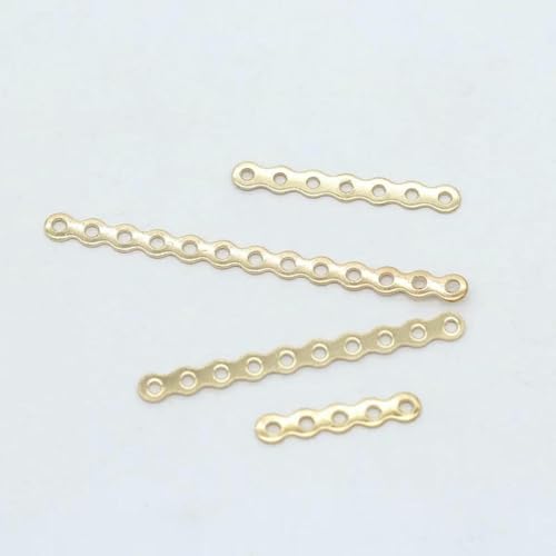 100p vergoldete, versilberte DIY-Schmuckstücke, 5-Loch, 7-Loch, 10-Loch, 13-Loch-Abstandshalter, Verbindungsstücke, Metallperlen zum Trennen, KC Gold, 10-Loch von BSGUZ