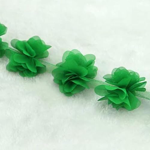 10Yd/Los 22 Farben 3D Chiffon Blumen Spitzenstoff, handgefertigte Blumen Brautsträuße Schuhe Blumen Corsage Hochzeitszubehör-Grasgrün-10Yards 10Yd/Los 22 Farben 3D Chiffon Blumen Spitzenstoff, handgefertigte Blumen Brautsträuße Schuhe Blumen Corsage Hochzeitszubehör-Grasgrün-10Yards von BSGUZ