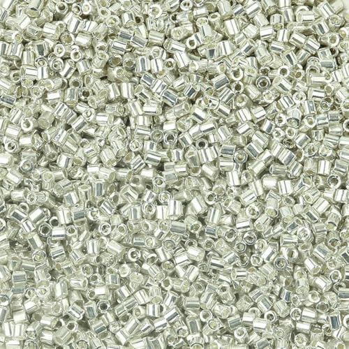 1100 Stück 2 mm AB-Farbperlen, röhrenförmige Glasperlen, Rocailles-Perlen zur Schmuckherstellung, lose Abstandsperlen, DIY-Armband, Halskette, B15 von BSGUZ