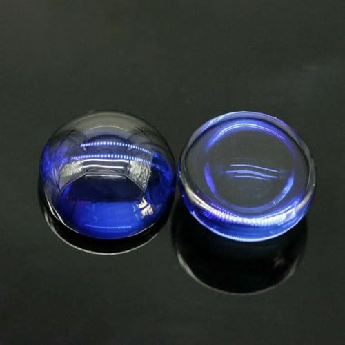 113# Blaue runde Cabochon-Schliff-Edelsteine mit flachem Boden, synthetischer Spinellstein für Schmuck, 2–12 mm, 34 Korund, 9 mm, 50 Stück von BSGUZ