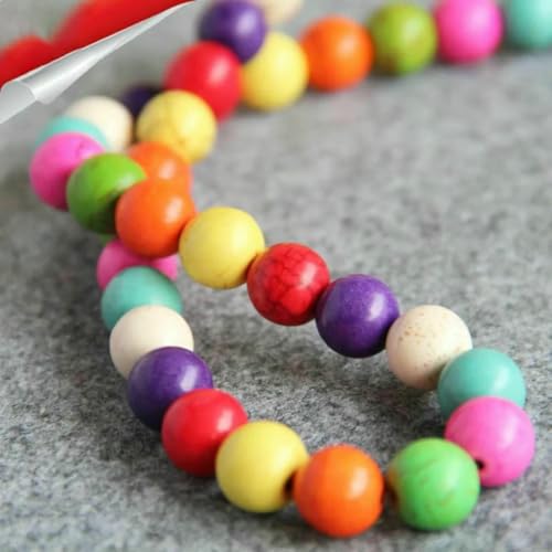 12 mm mehrfarbige türkische Türkissteine, DIY, Howlith, Chalcedon, lose Perlen, 38,1 cm, Schmuckherstellung für Halsketten und Armbänder – Standard 12 mm mehrfarbige türkische Türkissteine, DIY, Howlith, Chalcedon, lose Perlen, 38,1 cm, Schmuckherstellung für Halsketten und Armbänder – Standard von BSGUZ