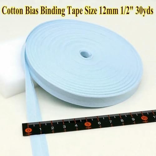 12 mm x 30 Yards Baumwoll-Schrägband, Stoff, Basteln, Nähmaterial, 09, 12 mm x 30 Yards 12 mm x 30 Yards Baumwoll-Schrägband, Stoff, Basteln, Nähmaterial, 09, 12 mm x 30 Yards von BSGUZ