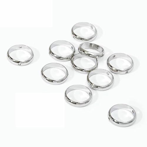 14 Karat vergoldetes Messing, quadratischer Rahmen, Perlenverbinder für die Herstellung von Armbändern und Halsketten, Zubehör für die Herstellung von DIY-Schmuck, rhodiniert_b, 30 Stück 14 Karat vergoldetes Messing, quadratischer Rahmen, Perlenverbinder für die Herstellung von Armbändern und Halsketten, Zubehör für die Herstellung von DIY-Schmuck, rhodiniert_b, 30 Stück von BSGUZ