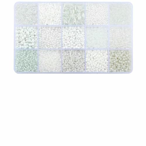 15 Gitter-Glasreis- und Röhrenperlen-Set für DIY-Armbänder und Halsketten zur Herstellung von handgefertigtem Schmuckzubehör, 10 g/Gitter, 150 g/Set-08 15 Gitter-Glasreis- und Röhrenperlen-Set für DIY-Armbänder und Halsketten zur Herstellung von handgefertigtem Schmuckzubehör, 10 g/Gitter, 150 g/Set-08 von BSGUZ