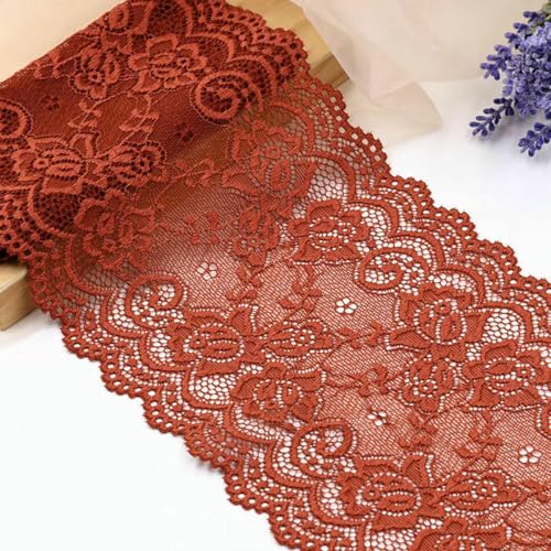 15 cm elastisches, ausgehöhltes, floral besticktes Spitzenband, DIY-Bekleidung, Nähstoff, Heimtextilien, Dekoration, weißes und schwarzes Spitzenband, Orangerot, 15 cm 15 cm elastisches, ausgehöhltes, floral besticktes Spitzenband, DIY-Bekleidung, Nähstoff, Heimtextilien, Dekoration, weißes und schwarzes Spitzenband, Orangerot, 15 cm von BSGUZ