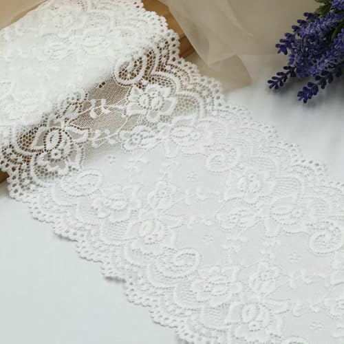 15 cm elastisches, ausgehöhltes, floral besticktes Spitzenband, DIY-Bekleidung, Nähstoff, Heimtextilien, Dekoration, weißes und schwarzes Spitzenband, Piao Weiß, 15 cm 15 cm elastisches, ausgehöhltes, floral besticktes Spitzenband, DIY-Bekleidung, Nähstoff, Heimtextilien, Dekoration, weißes und schwarzes Spitzenband, Piao Weiß, 15 cm von BSGUZ