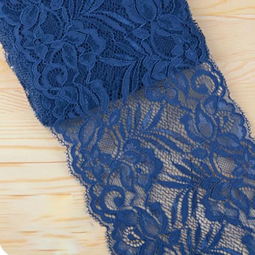 15 cm weicher, elastischer Spandex-Spitzenbesatz, DIY-Kleidung, Kleid, Unterwäsche, Stoff, handgefertigtes Bastelmaterial, weißes und schwarzes Spitzenband, Marineblau, 15 cm breit 15 cm weicher, elastischer Spandex-Spitzenbesatz, DIY-Kleidung, Kleid, Unterwäsche, Stoff, handgefertigtes Bastelmaterial, weißes und schwarzes Spitzenband, Marineblau, 15 cm breit von BSGUZ