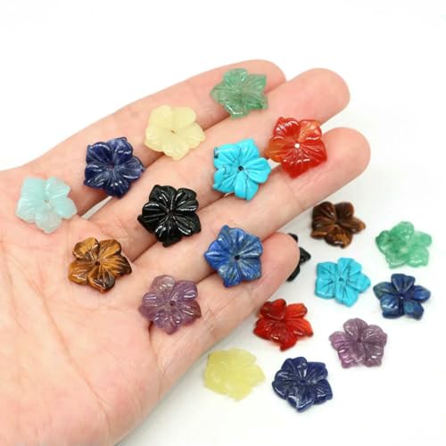 15 mm Kristall-Pfirsichblüten-Abstandshalterperlen, Naturstein, lose Perlen für die Herstellung von Ohrringen, Armbändern, Halsketten, Schmuck – Steine – 10 Stück 15 mm Kristall-Pfirsichblüten-Abstandshalterperlen, Naturstein, lose Perlen für die Herstellung von Ohrringen, Armbändern, Halsketten, Schmuck – Steine – 10 Stück von BSGUZ