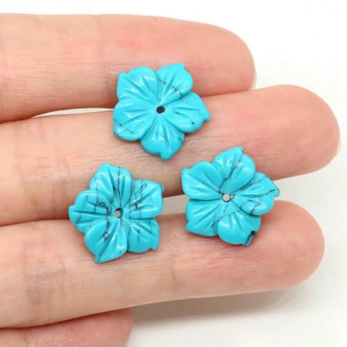15 mm Kristall-Pfirsichblüten-Blumen-Abstandshalterperlen, Naturstein, lose Perlen für DIY-Ohrring-Armband-Halsketten-Schmuckherstellung, Blau-Türkis, 10 Stück 15 mm Kristall-Pfirsichblüten-Blumen-Abstandshalterperlen, Naturstein, lose Perlen für DIY-Ohrring-Armband-Halsketten-Schmuckherstellung, Blau-Türkis, 10 Stück von BSGUZ