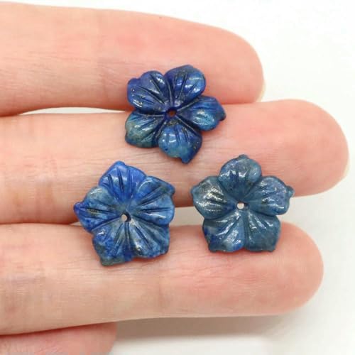15 mm Kristall-Pfirsichblüten-Blumen-Abstandshalterperlen, Naturstein, lose Perlen für DIY-Ohrring-Armband-Halsketten-Schmuckherstellung, Lapislazuli, 10 Stück 15 mm Kristall-Pfirsichblüten-Blumen-Abstandshalterperlen, Naturstein, lose Perlen für DIY-Ohrring-Armband-Halsketten-Schmuckherstellung, Lapislazuli, 10 Stück von BSGUZ