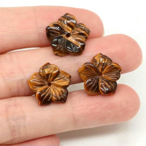 15 mm Kristall-Pfirsichblüten-Blumen-Abstandshalterperlen, Naturstein, lose Perlen für DIY-Ohrring-Armband-Halsketten-Schmuckherstellung, Tigerauge, 10 Stück 15 mm Kristall-Pfirsichblüten-Blumen-Abstandshalterperlen, Naturstein, lose Perlen für DIY-Ohrring-Armband-Halsketten-Schmuckherstellung, Tigerauge, 10 Stück von BSGUZ