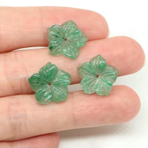 15 mm Kristall-Pfirsichblüten-Blumen-Abstandshalterperlen, Naturstein, lose Perlen für DIY-Ohrring-Armband-Halsketten-Schmuckherstellung, grüner Aventurin, 10 Stück 15 mm Kristall-Pfirsichblüten-Blumen-Abstandshalterperlen, Naturstein, lose Perlen für DIY-Ohrring-Armband-Halsketten-Schmuckherstellung, grüner Aventurin, 10 Stück von BSGUZ