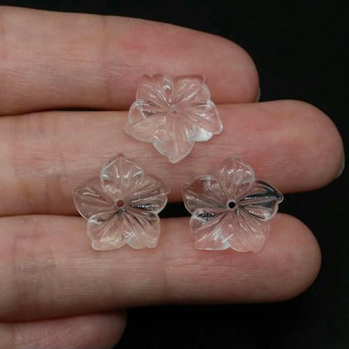 15 mm Kristall-Pfirsichblüten-Blumen-Abstandshalterperlen, Naturstein, lose Perlen für DIY-Ohrring-Armband-Halsketten-Schmuckherstellung, klarer Quarz, 10 Stück 15 mm Kristall-Pfirsichblüten-Blumen-Abstandshalterperlen, Naturstein, lose Perlen für DIY-Ohrring-Armband-Halsketten-Schmuckherstellung, klarer Quarz, 10 Stück von BSGUZ
