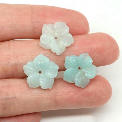 15 mm Kristall-Pfirsichblüten-Blumen-Abstandsperlen, Naturstein, lose Perlen für DIY-Ohrring-Armband-Halsketten-Schmuckherstellung, Amazonit, 20 Stück 15 mm Kristall-Pfirsichblüten-Blumen-Abstandsperlen, Naturstein, lose Perlen für DIY-Ohrring-Armband-Halsketten-Schmuckherstellung, Amazonit, 20 Stück von BSGUZ