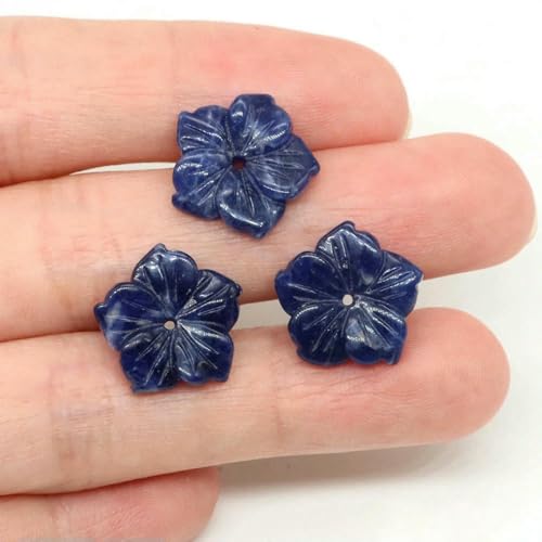 15 mm Kristall-Pfirsichblüten-Blumen-Abstandsperlen, Naturstein, lose Perlen für DIY-Ohrring-Armband-Halsketten-Schmuckherstellung, blauer Sodalith, 20 Stück 15 mm Kristall-Pfirsichblüten-Blumen-Abstandsperlen, Naturstein, lose Perlen für DIY-Ohrring-Armband-Halsketten-Schmuckherstellung, blauer Sodalith, 20 Stück von BSGUZ