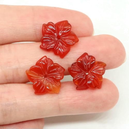 15 mm Kristall-Pfirsichblüten-Blumen-Abstandsperlen, Naturstein, lose Perlen für DIY-Ohrring-Armband-Halsketten-Schmuckherstellung, roter Achat, 10 Stück 15 mm Kristall-Pfirsichblüten-Blumen-Abstandsperlen, Naturstein, lose Perlen für DIY-Ohrring-Armband-Halsketten-Schmuckherstellung, roter Achat, 10 Stück von BSGUZ