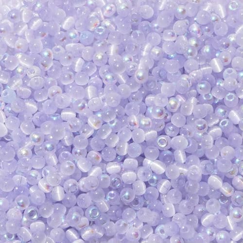 150 Katzenaugen-Glasperlen 4,0 mm (blau, rosa, gelb, grün) für die DIY-Schmuckherstellung, Halskettenbasteln, Perlen-Emb-03TR-4,0 mm von BSGUZ
