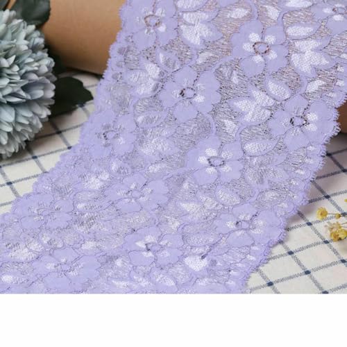 16 cm Hohlblumenstickerei Spitzenband DIY Hochzeit Damenkleid Heimtextilien Vorhang Dekoration Schwarzes elastisches Spitzenband-Hellviolett-1 Meter Länge 16 cm Hohlblumenstickerei Spitzenband DIY Hochzeit Damenkleid Heimtextilien Vorhang Dekoration Schwarzes elastisches Spitzenband-Hellviolett-1 Meter Länge von BSGUZ