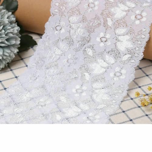 16 cm Hohles Blumenstickerei-Spitzenband DIY Hochzeit Damenkleid Heimtextilien Vorhang Dekoration Schwarzes elastisches Spitzenband-WEISS-1 Meter Länge 16 cm Hohles Blumenstickerei-Spitzenband DIY Hochzeit Damenkleid Heimtextilien Vorhang Dekoration Schwarzes elastisches Spitzenband-WEISS-1 Meter Länge von BSGUZ