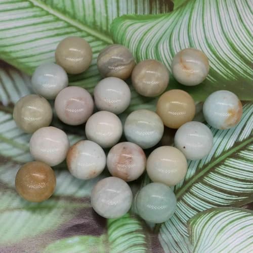 16 mm Mini-Kristallkugel, Naturstein, Kugel, Heimdekoration, Taschen-Edelstein, Reiki-Heilung, Quarz, Amethyst, runde Perle, Mineralprobe, Amazonit, 50 Stück von BSGUZ
