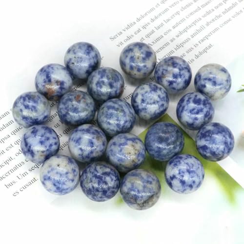 16 mm Mini-Kristallkugel, Naturstein, Kugel, Heimdekoration, Taschen-Edelstein, Reiki-Heilung, Quarz, Amethyst, runde Perle, Mineralprobe, Blaufleck-Jaspis, 50 Stück von BSGUZ