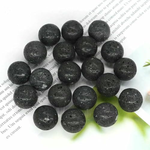16 mm Mini-Kristallkugel, Naturstein, Kugel, Heimdekoration, Taschen-Edelstein, Reiki-Heilung, Quarz, Amethyst, runde Perle, Mineralprobe, vulkanische Lava, 20 Stück von BSGUZ
