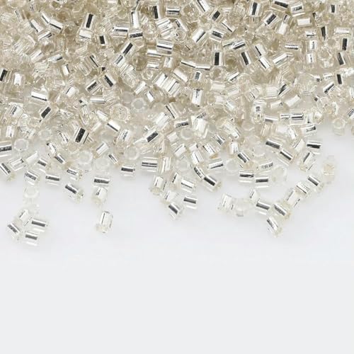 1680 Stück 1,5 mm silberbeschichtete Glasperlen, 15/0, plattierte Glasperlenröhre, DIY für Schmuckherstellung, Stickerei, Bastelzubehör, Silber, 1,5 mm, 1680 Stück 1680 Stück 1,5 mm silberbeschichtete Glasperlen, 15/0, plattierte Glasperlenröhre, DIY für Schmuckherstellung, Stickerei, Bastelzubehör, Silber, 1,5 mm, 1680 Stück von BSGUZ