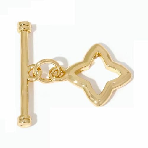 18 Karat Echtgold plattierter runder OT-Verschluss zur Herstellung von Halsketten, zierliche Messing-Endperlen-Knebelverschlüsse, DIY-Schmuckzubehör-18 Karat Echtgold plattiert_g-2 Stück 18 Karat Echtgold plattierter runder OT-Verschluss zur Herstellung von Halsketten, zierliche Messing-Endperlen-Knebelverschlüsse, DIY-Schmuckzubehör-18 Karat Echtgold plattiert_g-2 Stück von BSGUZ
