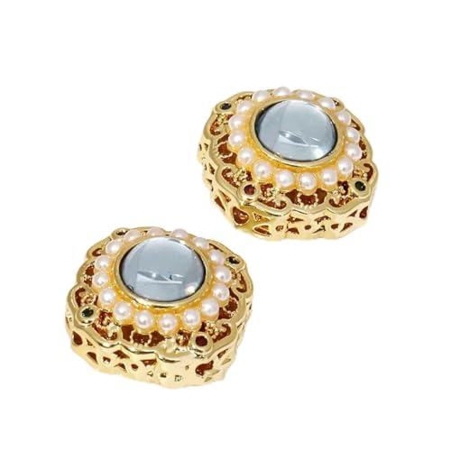 18 Karat vergoldetes Messing mit Perlen-Abstandshalter zur Herstellung von Armbändern, Trenner für Perlen, Metallperlen für Schmuck-DIY-Zubehör-18 Karat Echtgold plattiert_a-1 Stück von BSGUZ