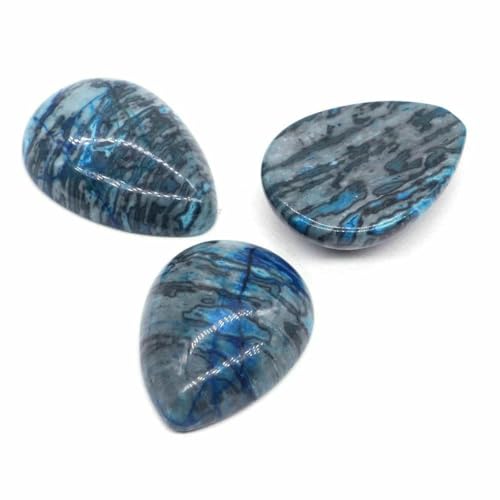 18 x 25 mm, Wassertropfenform, lose Perlen, natürlicher Kristallstein, flache Rückseite, Kamee-Abstandshalter für Schmuckherstellung, DIY-Anhänger, Halskette – Orchideenstein – 50 Stück von BSGUZ
